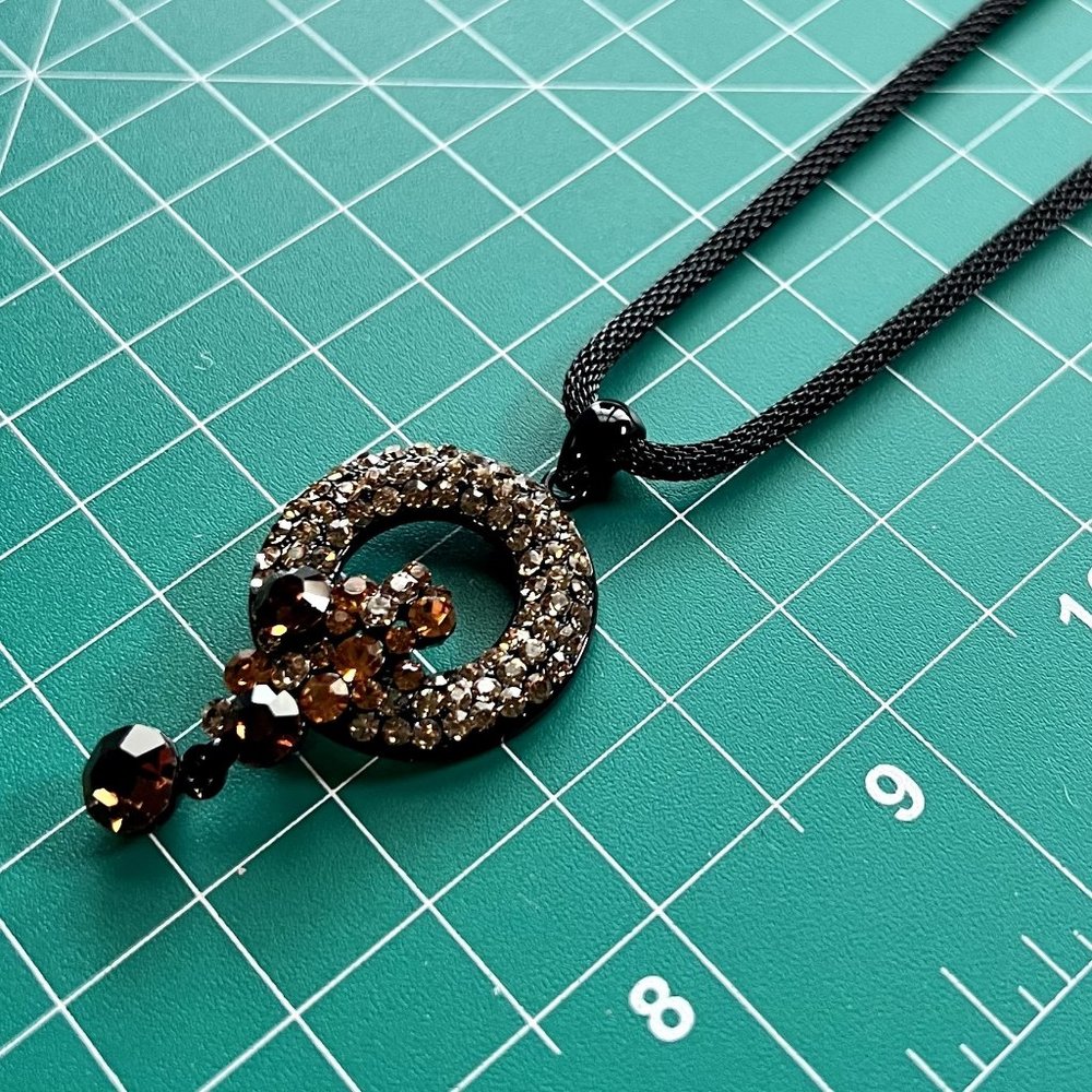 New Copper Color Gothic Rhinestones Necklace
